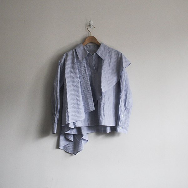 EFILEVOL եܥ / Stripe Strenge Hem Layered Shirt